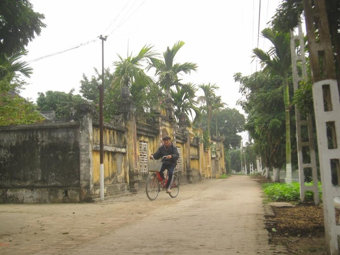 Dọc hai bên ao là một số ngôi nhà thờ họ và nhà ở kiểu cổ, xen lẫn một số nhà đã có cải tiến và xây mới nhưng vẫn nằm trong không gian xanh và không xây cao nên không phá vỡ cảnh quan.